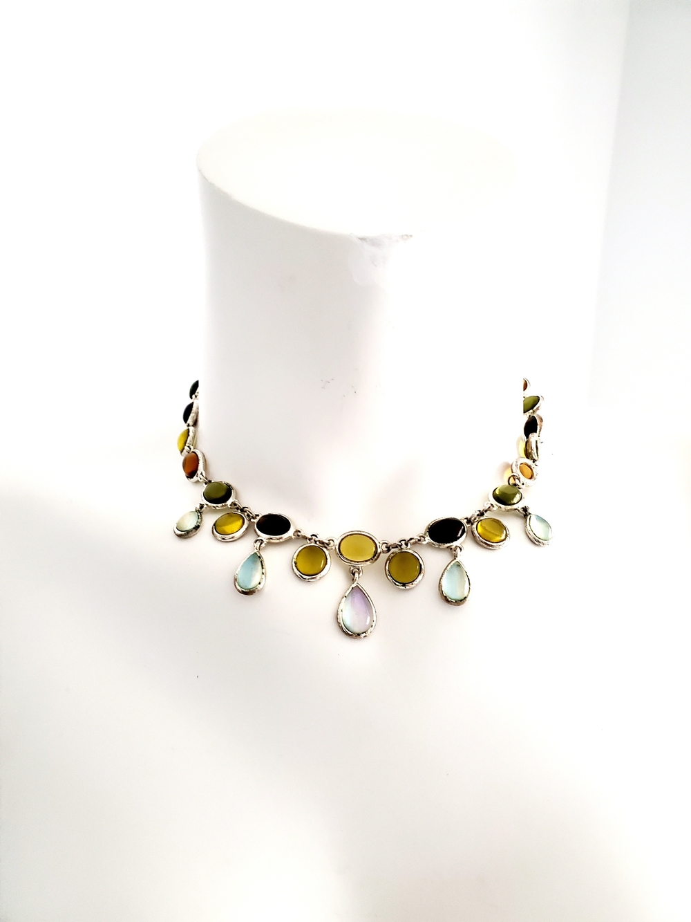 Multicolor Teardrop & Round Drop Necklace - Women Jewelry